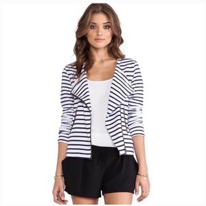 Sanctuary zip front striped jacket
